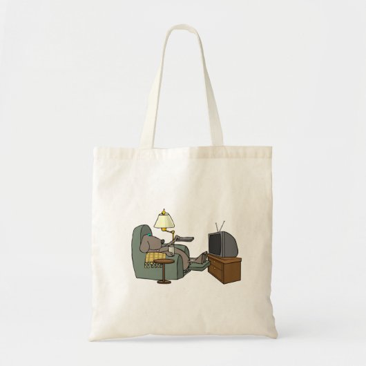 Relaxed Dog Tv bekijken Tote Bag (Voorkant)