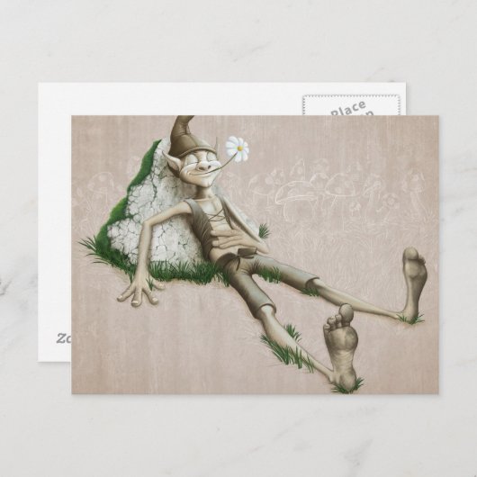 Relaxed elf briefkaart (Voorkant / Achterkant)