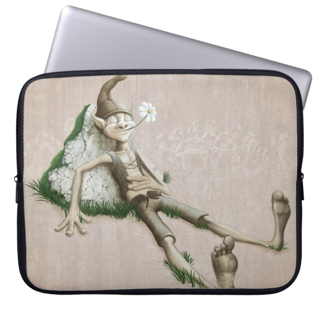 Relaxed elf laptop sleeve (Voorkant)