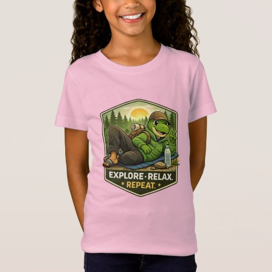 Relaxed Explorer Dino T-shirt (Voorkant)