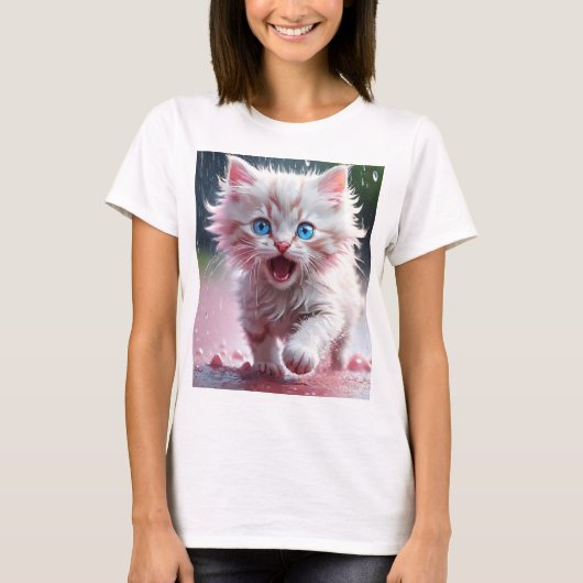 Relaxed Fit 100% Katoen Vrouwen  T-Sh T-shirt (Voorkant)