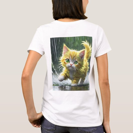 Relaxed Fit 100% Katoen Vrouwen  T-Sh T-shirt (Achterkant)