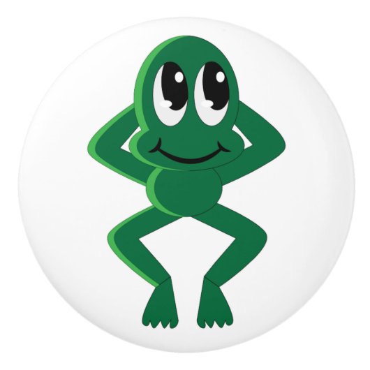 RELAXED FROG KERAMISCHE KNOP (Voorkant)