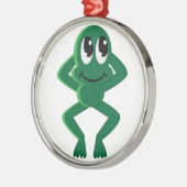 RELAXED FROG METALEN ORNAMENT (Links)