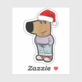 Relaxed Guy Hond Kerstmuts Grappige Relaxte Guy Me Sticker (Vel)