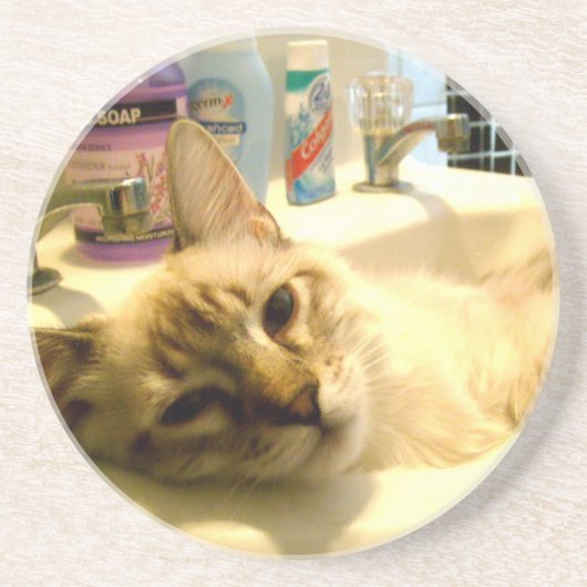 relaxed kat Onderzetter (Voorkant)