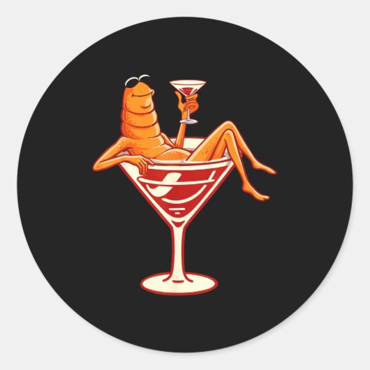 Relaxed Marcus The Worm Tail Funny Marcus The Worm Ronde Sticker (Voorkant)