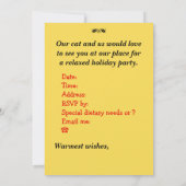 Relaxed Party Invite (Kat) door RoseWrites Kaart (Achterkant)