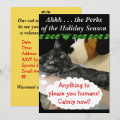 Relaxed Party Invite (Kat) door RoseWrites Kaart (Voorkant / Achterkant)