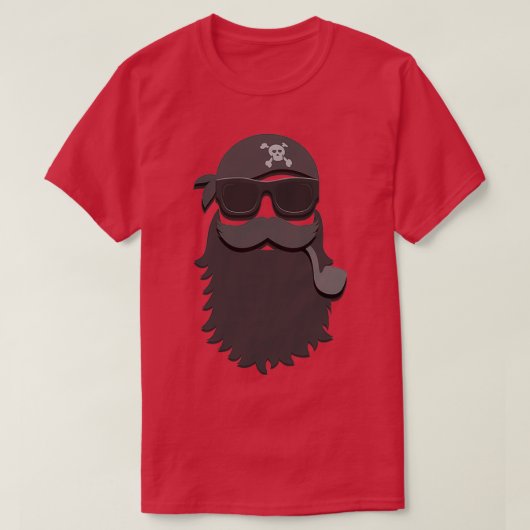 Relaxed Pirate Sun Glasses Funny Bearded Mannen Gi T-shirt (Design voorkant)