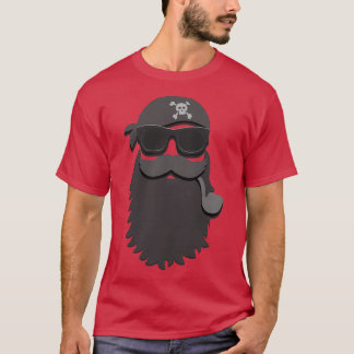 Relaxed Pirate Sun Glasses Funny Bearded Mannen Gi T-shirt