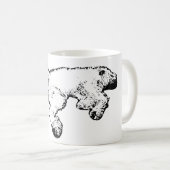 Relaxed Spinone Ink Art Coffee Mug Koffiemok (Voorkant rechts)