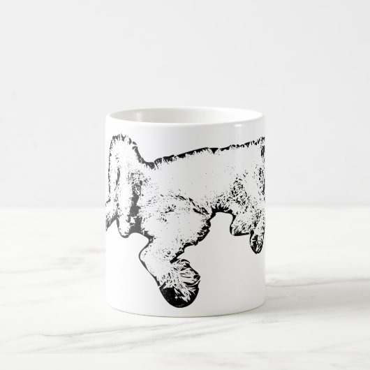 Relaxed Spinone Ink Art Coffee Mug Koffiemok (Center)