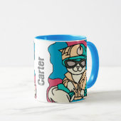 Relaxed Street Retro Cat | grappig Mok (Voorkant rechts)