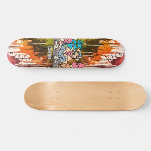 Relaxed Street Retro Dog | grappig Persoonlijk Skateboard (Horizontaal)