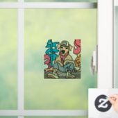 Relaxed Street Retro Dog | grappig Raamsticker (Huis)