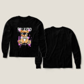 "RELAXED" Streetwear Bear Long-Sleeve T-Shirt (Voorkant /achterkant)