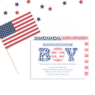 Relaxed Summer Cookout Co-ed Baby shower Party Kaart