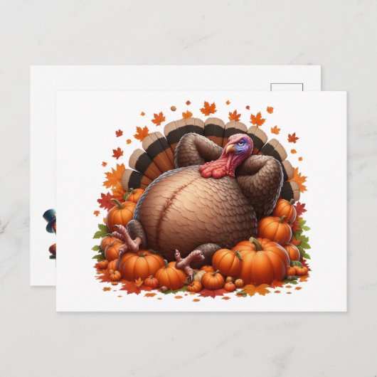 Relaxed Thanksgiving Turkey Lounging Briefkaart (Voorkant / Achterkant)