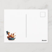 Relaxed Thanksgiving Turkey Lounging Briefkaart (Achterkant)