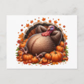 Relaxed Thanksgiving Turkey Lounging Briefkaart (Voorkant)