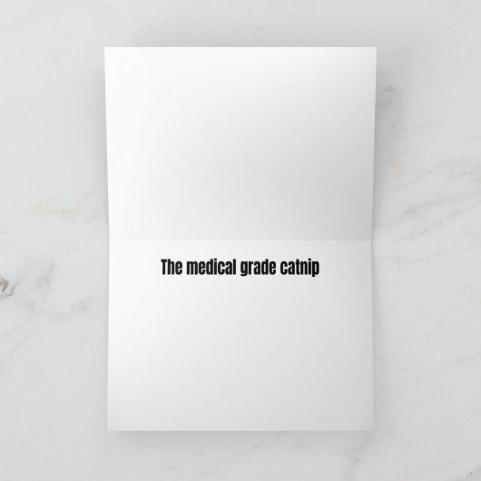 Relaxeerde kat met medische klasse Catnip wordt go Kaart (Binnen)