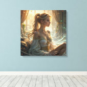 Relaxen in een magische sfeer canvas afdruk (Insitu (Houten vloer))