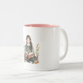 Relaxen Meisje Baas Tweekleurige Koffiemok (Voorkant rechts)