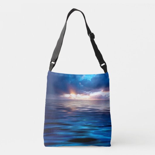 Relaxend Uitzicht (sunset) Crossbody Tas (Achterkant)