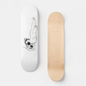 relaxerend muziekpolair beer persoonlijk skateboard (Voorkant)