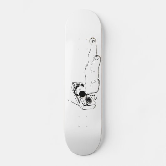 relaxerend muziekpolair beer persoonlijk skateboard (Voorkant)