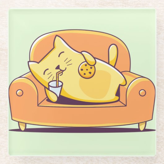 Relaxerend onderzetter van kattenglas (Voorkant)