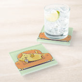 Relaxerend onderzetter van kattenglas glazen onderzetter (Schuin)