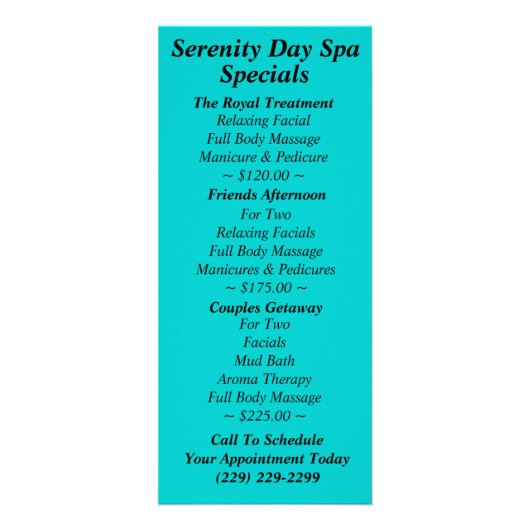 Relaxerende Afbeelding-rackkaart Reclamekaart (Achterkant)