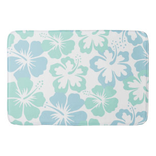 Relaxerende blauw-blauw-hibiscus badmat