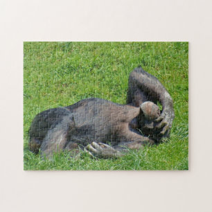 Relaxerende chimpansee - Puzzle Legpuzzel