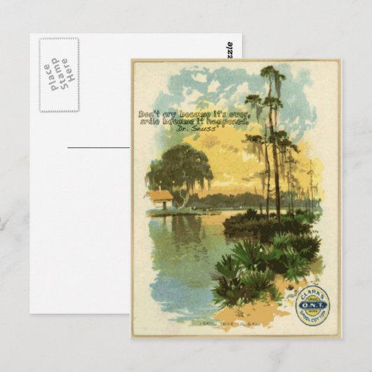 Relaxerende  strand briefkaart (Voorkant / Achterkant)