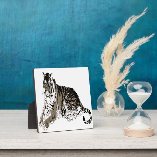 Relaxerende tijgervlakte fotoplaat (Insitu)