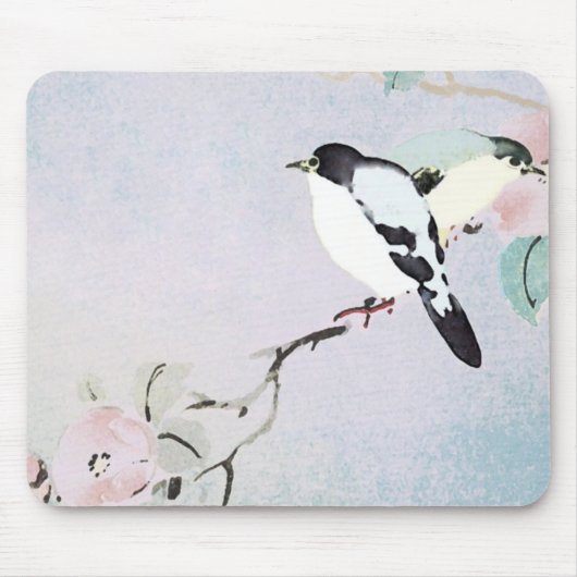 Relaxerende vogels ~ Mousepad Muismat (Voorkant)