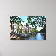 "Relaxing Amsterdam Day" Holland Canvas Wall Art