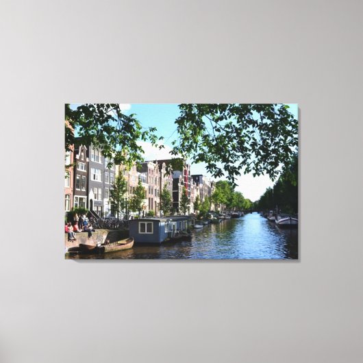 "Relaxing Amsterdam Day" Holland Canvas Wall Art (Voorkant)