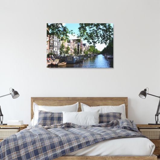 "Relaxing Amsterdam Day" Holland Canvas Wall Art (Insitu (Slaapkamer))