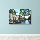 "Relaxing Amsterdam Day" Holland Canvas Wall Art Afdruk (Insitu (Houten vloer))