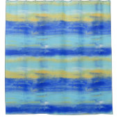 Relaxing Beach Aqua Turquiose Nautical  Douchegordijn (Voorkant)