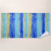 Relaxing Beach Aqua Turquiose Nautical  Strandlaken (Voorkant)