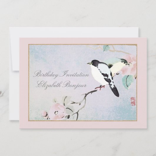 Relaxing Birds ~ Uitnodiging Party Verjaardag Fun (Voorkant)