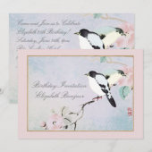Relaxing Birds ~ Uitnodiging Party Verjaardag Fun (Voorkant / Achterkant)