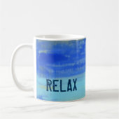 Relaxing Blue Turquiose Nautical Abstract Art Koffiemok (Links)