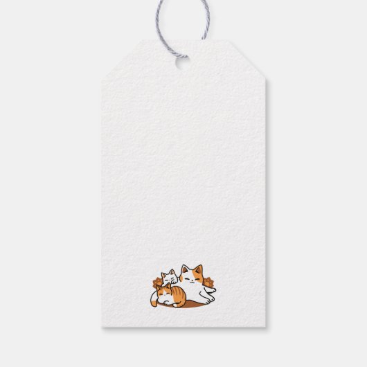 Relaxing Cat Art - 'Laze Furr Days' voor kattenlie Cadeaulabel (Achterkant)