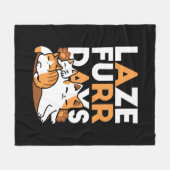 Relaxing Cat Art - 'Laze Furr Days' voor kattenlie Fleece Deken (Voorkant (Horizontaal))